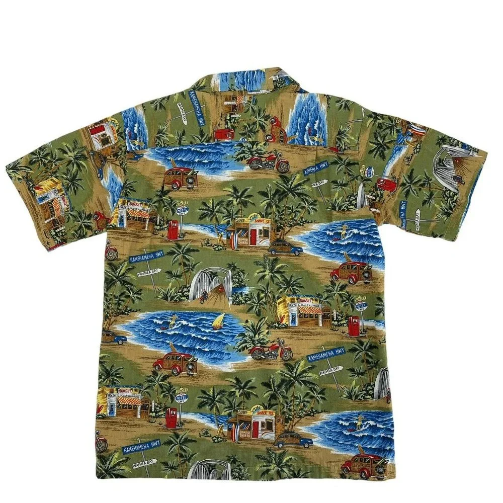 Kids Tropical Print Shirt - Green - Picture 2 of 5